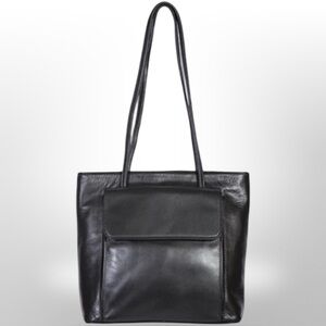 Hidesign Soft Leather Shoulder Bag • Classic Black • Everyday Chic